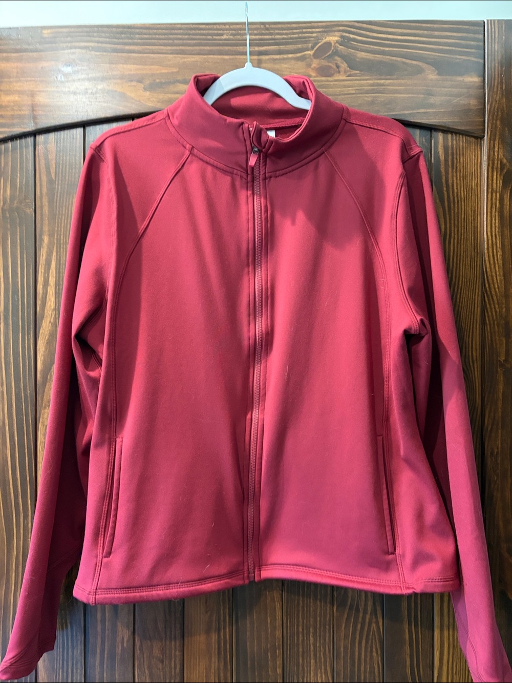Women’s Red soft shell fleece Full-Zip Jacket XL